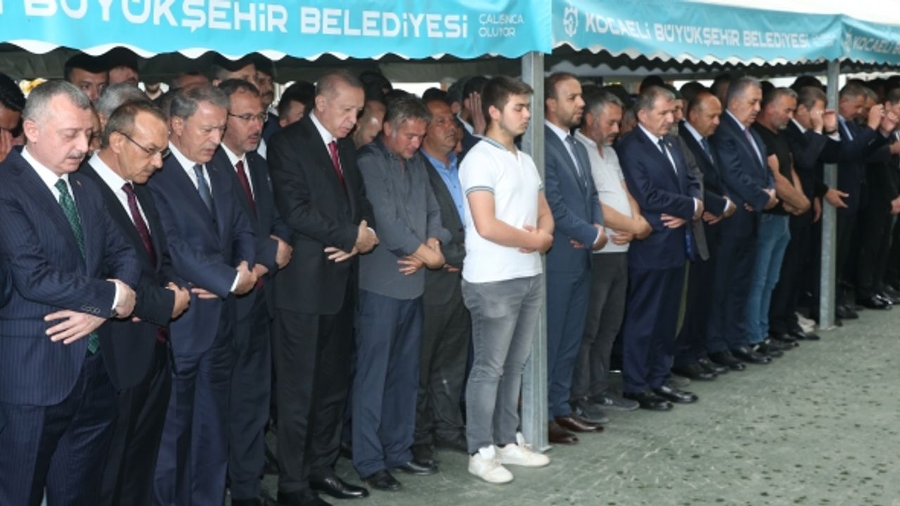 Erdoğan cenaze töreninde