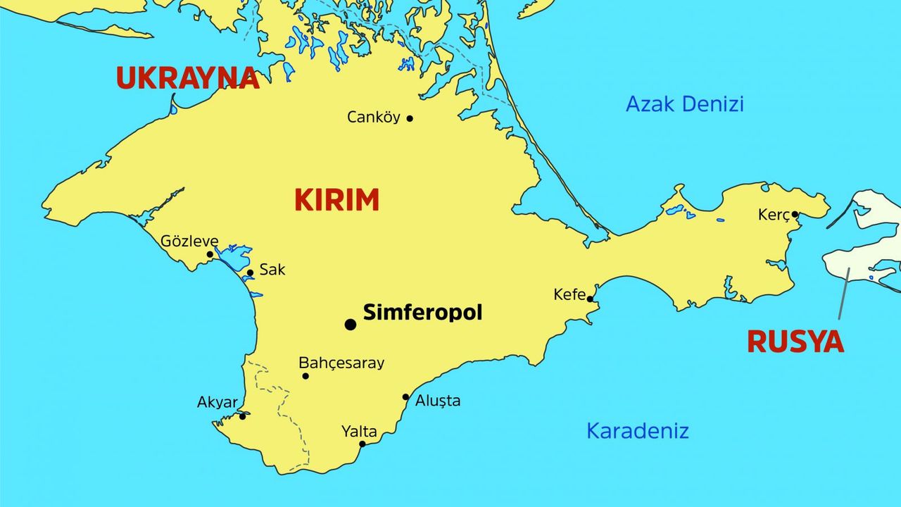 Kırım'a inen uçakta patlama meydana geldi