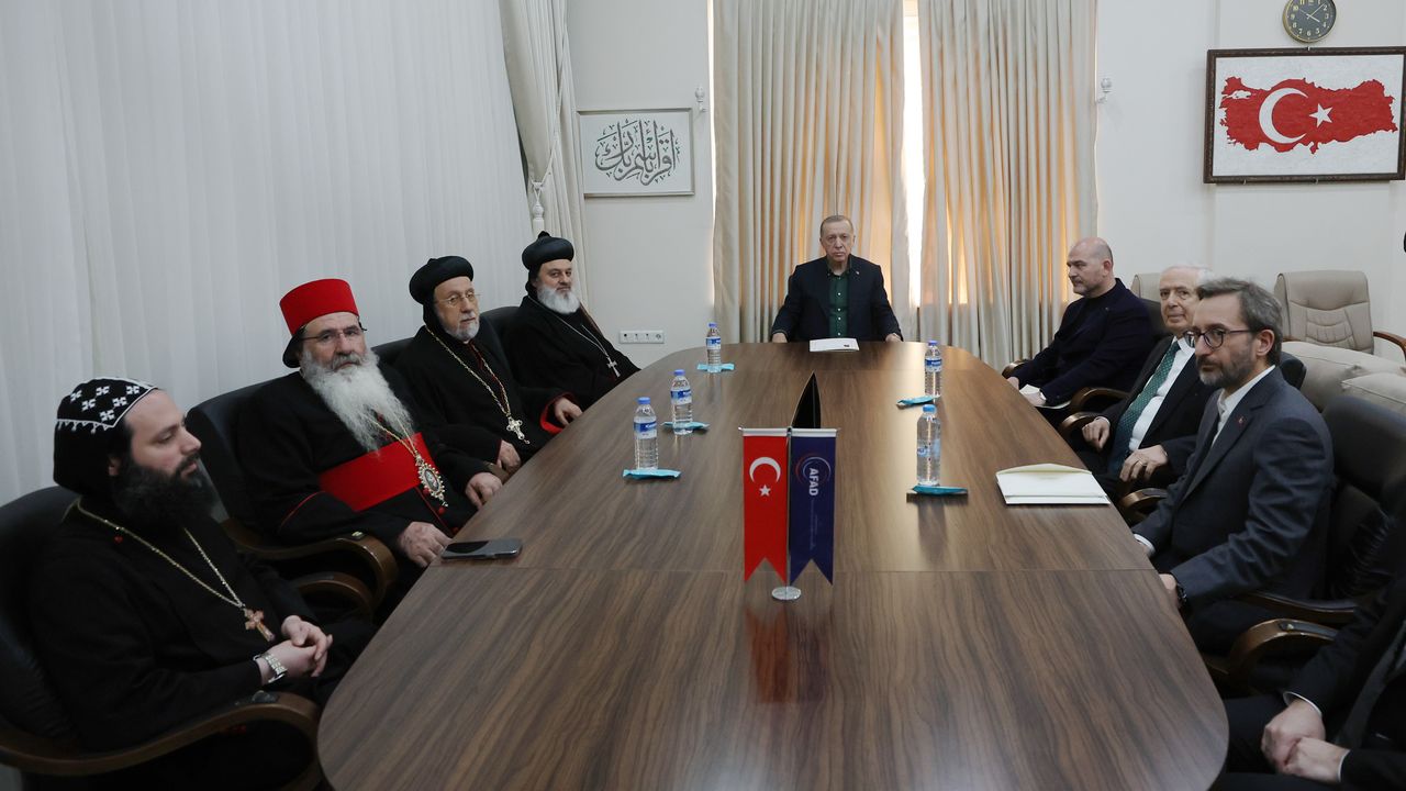 Erdoğan, Hatay'da Süryani cemaati temsilcileriyle görüştü