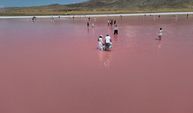 Tuz Gölü pembe bir masala dönüştü