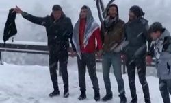 Türkiye'nin en sıcak ilinde kar sevinci halayla kutlandı!