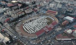 12 Şubat Stadyumu çadır kente dönüştürüldü