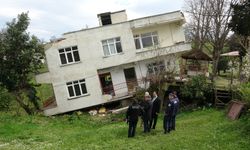 Ordu’da heyelan: Bir ev yan yattı