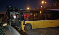 İETT otobüsü 7 metre yükseklikten alt yola düştü