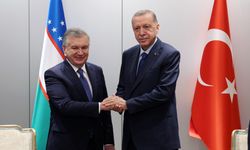 Erdoğan, Özbekistan Cumhurbaşkanı Mirziyoyev ile görüştü