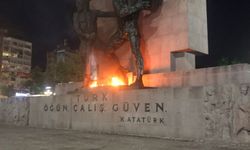 Güvenpark anıtını ateşe  verdi