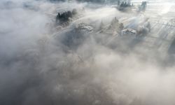 Fransa'da etkili olan sis dron ile görüntülendi!