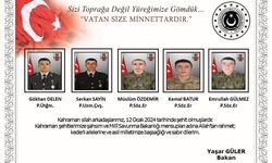 MSB, 9 şehit askerin isimlerini açıkladı!