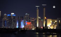 Katar'ın başkenti Doha'dan gece manzaraları