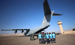 Türkiye'den yardım götüren askeri uçak Mısır'a ulaştı