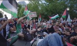 Şili'de Filistin'e destek gösteriis!