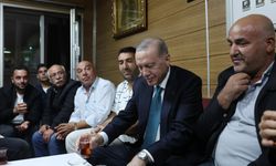 Erdoğan'dan taksi durağına ziyaret