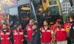 Galatasaray, Gaziantep'te coşkuyla karşılandı