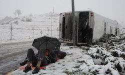 Kaza sonrası sağlık ekiplerini böyle bekledi!