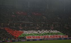 Samsunspor taraftarından Filistin'e destek koreografisi