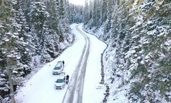 Bolu'da kar kalınlığı 10 santimetreye ulaştı!