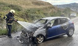 Musaba'nın kullandığı otomobil seyir halindeyken alev aldı!