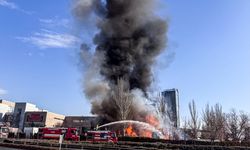 Ankara'da Emniyete ait otoparkta korkutan yangın!