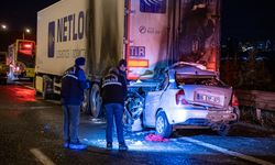 TIR'a arkadan ok gibi saplandı!