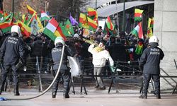 Brüksel polisinden YPG/SDG yandaşlarına sert müdahale!