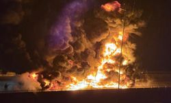 TAG Otoyolu'nda yüklü tır alev alev yandı!