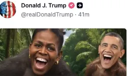 Trump'tan ırkçı paylaşım: Barack ve Michelle Obama'yı maymun olarak gösterdi