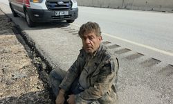 Hurdaya dönen araçtan sağ çıktı