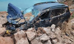 Dev heyelan araç kamerasına yansıdı!