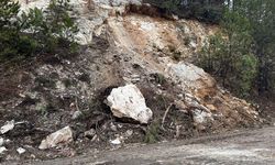 Bolu'da korkutan heyelan