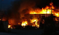 Samsun'da meyve deposunda yangın