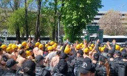 Hakkını arayana polis engeli