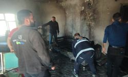 Van Başkale'de ev yangını