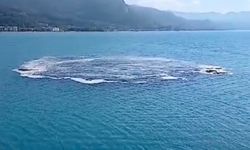Deniz 10 dakika boyunca kabardı, vatandaşlar ne yapacağını bilemedi