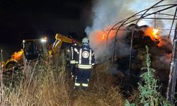 800 saman balyası küle döndü!