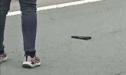 Yol ortasında tabanca bulundu!