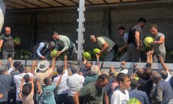 30 ton karpuzu ücretsiz dağıttı!