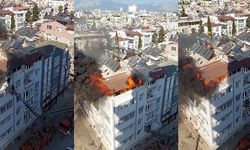 5 katlı binanın terasındaki yangında can pazarı