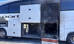 Eskişehir'de yolcu otobüsünde yangın çıktı