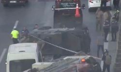 Zincirleme kazaya karışan polis aracı takla attı: 3 yaralı