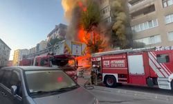 Kartal’da market alev alev yandı