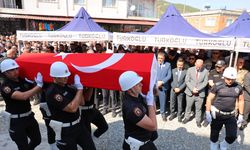 Polis memuru son yolculuğuna uğurlandı