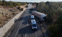 Edirne’de tır kuyruğunda kaza