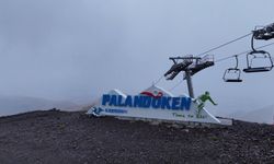 Palandöken’de kar yağışı etkili oluyor