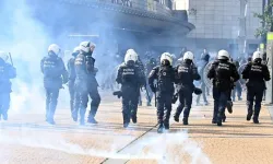 Belçika'daki protestolarda 5 polis yaralandı, 195 kişi gözaltına alındı