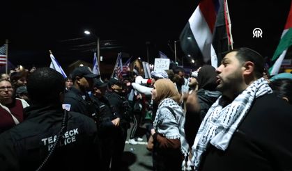 New Jersey'de Filistin'e destek gösterisi