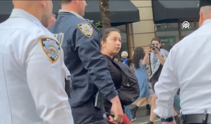 New York'ta Filistin destekçisi göstericilere polis müdahale etti