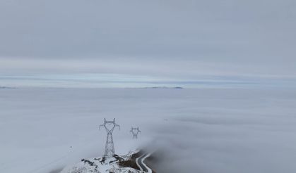 Muş Ovası sis altında