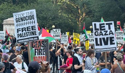 New York’ta binlerce kişi İsrail'i protestosu etti