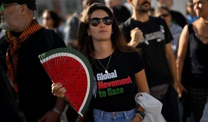 İspanya'da 12 kentte Filistin'e destek gösterisi düzenlendi