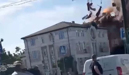 Rusya'nın, Harkiv'e İHA saldırısı böyle görüntülendi!